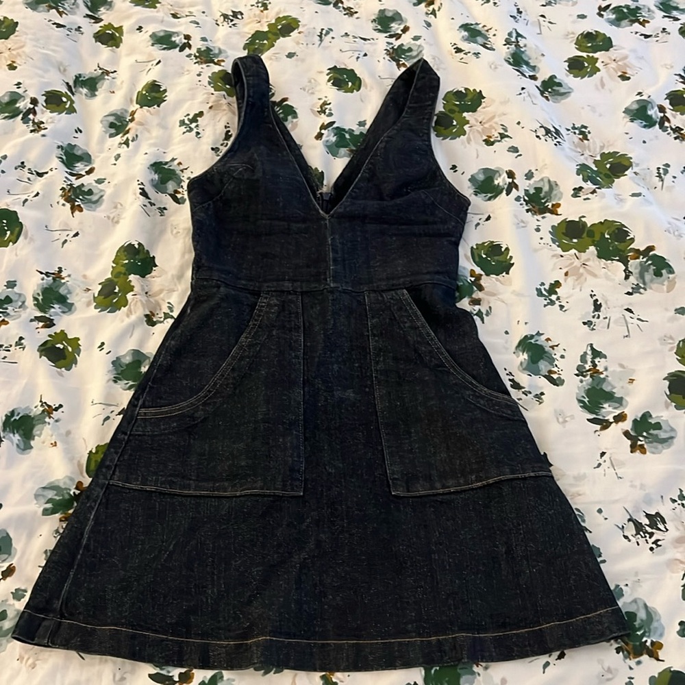 Reformation denim jumper dress, size 0